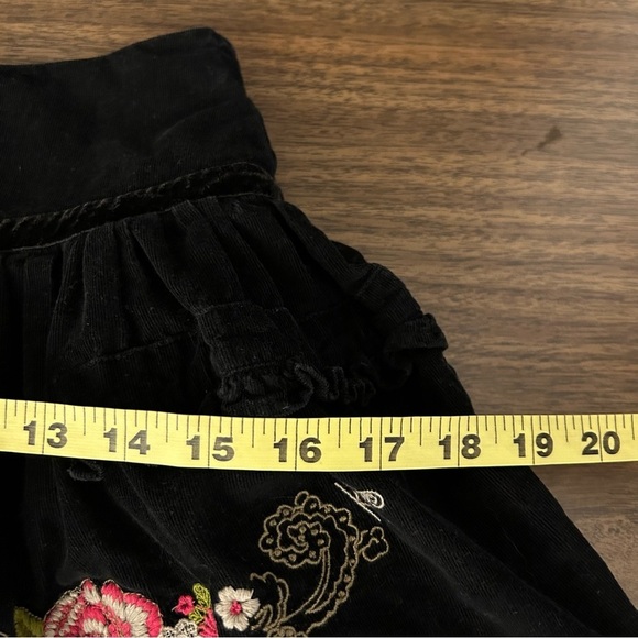 💕Kenzo kid Floral Embroidered Black Skirt 8 - Picture 9 of 11